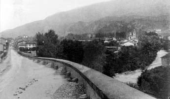 Susa, immagine della strada napoleonica del Moncenisio.